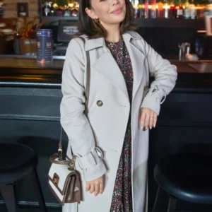 Janel Parrish Haunted Wedding Trench Coat
