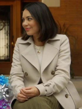 Janel Parrish Haunted Wedding Trench Coat For Sale