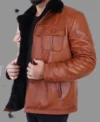 Jeffrey Donovan Fargo Brown Leather Jacket