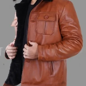Jeffrey Donovan Fargo Brown Leather Jacket