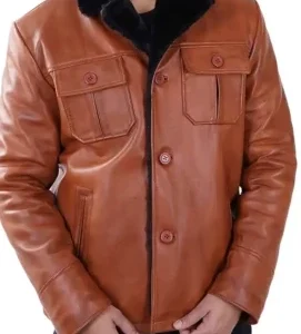 Jeffrey Donovan Fargo Brown Leather Jacket For Sale
