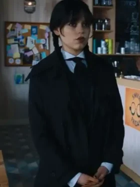 Jenna Ortega Wednesday Black Trench Coat