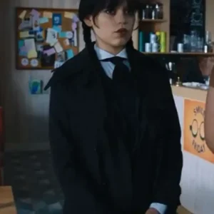 Jenna Ortega Wednesday Black Trench Coat