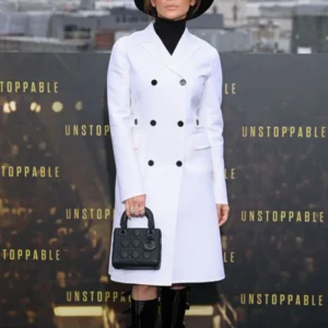 Jennifer Lopez white peacoat