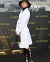 Jennifer Lopez white peacoat Back