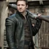 Jeremy Renner TV Series Hansel And Gretel Witch Hunters Hansel Black Leather Coat For Men