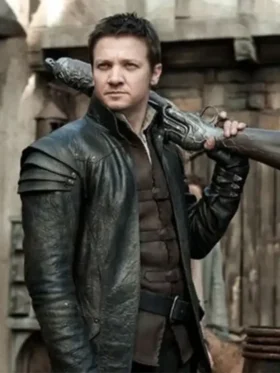 Jeremy Renner TV Series Hansel And Gretel Witch Hunters Hansel Black Leather Coat For Men