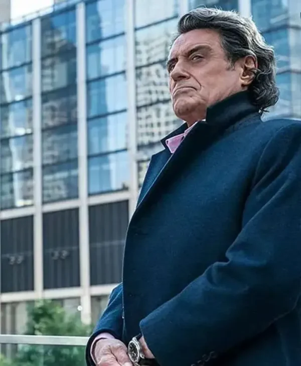 John Wick 3 Lan Mcshane Blue Wool Coat