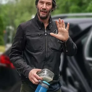 John Wick 4 Keanu Reeves Black Cotton Jacket