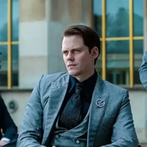 John Wick 4 Marquis Grey Formal Suit Sitting