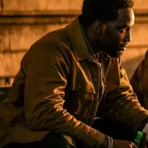 John Wick 4 Tracker Cotton Brown Jacket Sitting