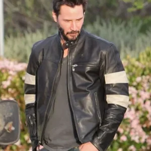 John Wick Black Cafe Racer Leather Jacket Main