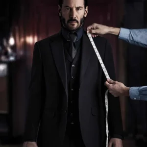 John Wick Black Three Piece Prom Suit