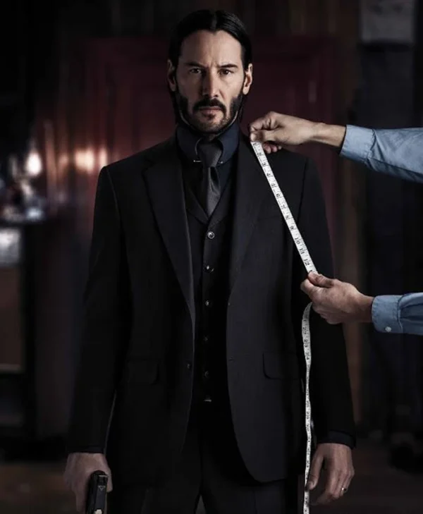 John Wick Black Three Piece Prom Suit