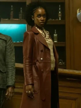 John Wick S01 Lou Brown Leather Coat