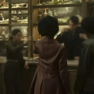 John Wick S01 Lou Brown Leather Coat Back