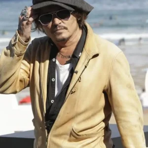 Johnny Depp Crock of Gold Few Rounds Leather Jacket Front