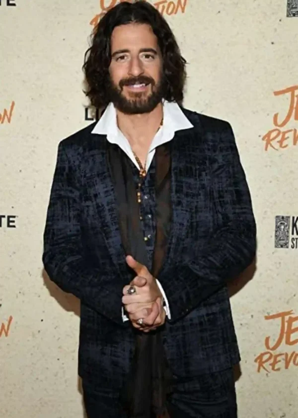 Jonathan Roumie Jesus Revolution Film Premiere Black Suit