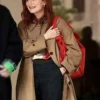 Julianne Moore The Room Next Door Brown Cotton Coat