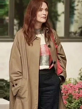 Julianne Moore The Room Next Door Brown Cotton Coat For Sale