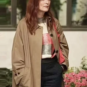Julianne Moore The Room Next Door Brown Cotton Coat For Sale