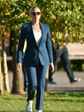 Jurassic World Rebirth Scarlett Johansson Blue Suit