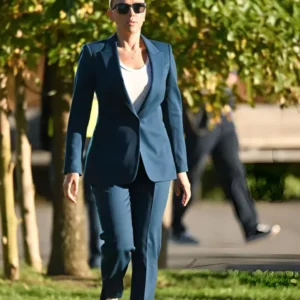 Jurassic World Rebirth Scarlett Johansson Blue Suit