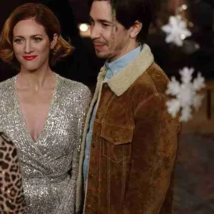 Justin Long Christmas with the Campbells Brown Leather Jacket