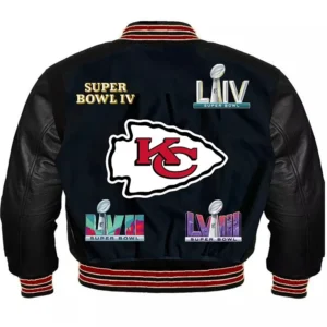 Kansas City Chiefs 2024 Super Bowl Champions Varsity Jacket Back