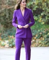 Kate Middleton Purple Suit Front