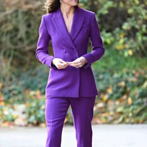 Kate Middleton Purple Suit Front