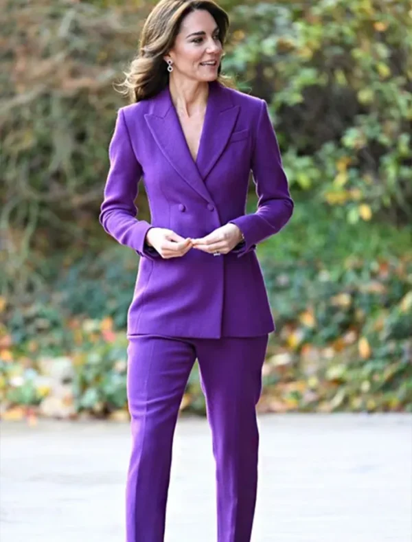Kate Middleton Purple Suit Front