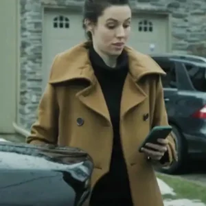 Kayla Craig Cross S01 Brown Coat Walking