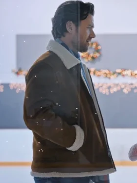 Kevin McGarry Brown Shearling Jacket Side