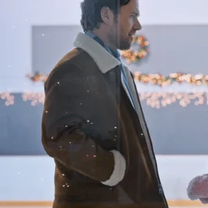 Kevin McGarry Brown Shearling Jacket Side