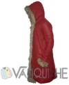 Kurt Russell The Christmas Chronicles Red Shearling Coat left