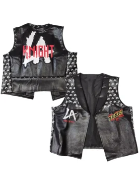 LA Knight Yeah WWE Mens Black Replica Vest