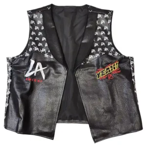 LA Knight Yeah WWE Mens Black Replica Vest Front