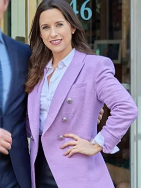 Lacey Chabert His Hers Purple Blazer