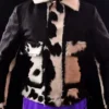 Leather Cowhide Black And White Fur Jacket