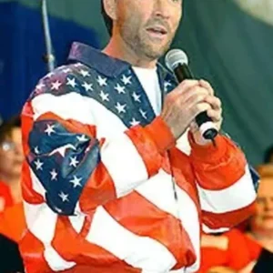 Lee Greenwood American Flag Bomber Jacket For Men