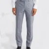 Light Blue Mens Casual Two Piece Suit Trouser
