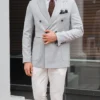 Light Grey Mens Tailored Slim Fit Suit