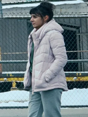 Lila Pitts The Umbrella Academy White Puffer Jacket