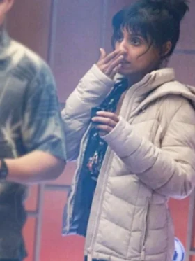 Lila Pitts The Umbrella Academy White Puffer Jacket For Sale