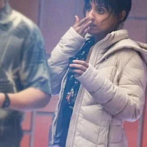 Lila Pitts The Umbrella Academy White Puffer Jacket For Sale