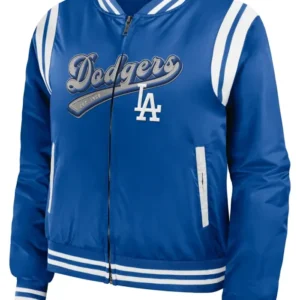 Los Angeles Dodgers Womens Bomber Full Zip Varsity Jacket