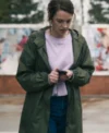 Lucy Chambers The Devils Hour S02 Green Long Coat