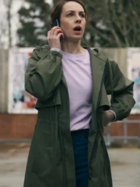 Lucy Chambers The Devils Hour S02 Green Long Coat For Sale