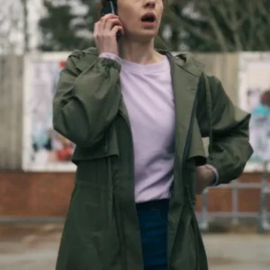 Lucy Chambers The Devils Hour S02 Green Long Coat For Sale